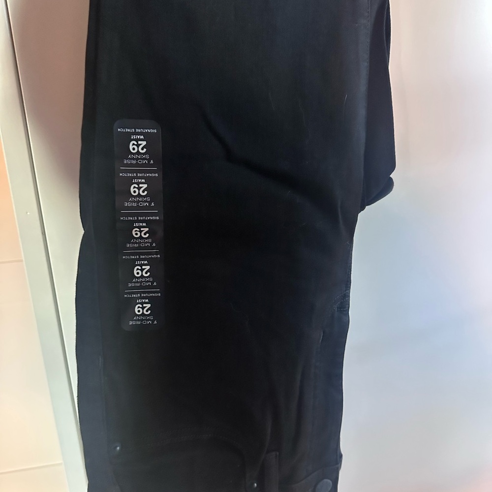 J. Crew Black Mid-Rise Skinny Jeans